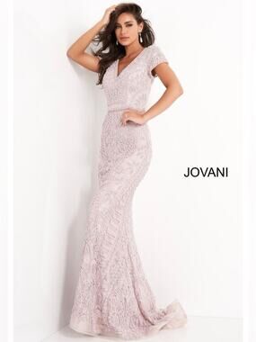NWT NEW Jovani Beaded Evening Gown 03099B Mauve Size 18
